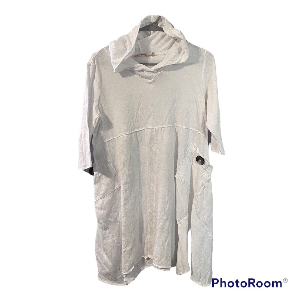 Soft Surroundings White Hoddie Pullover  Lagunitas Dress. Size PS - Picture 5 of 11